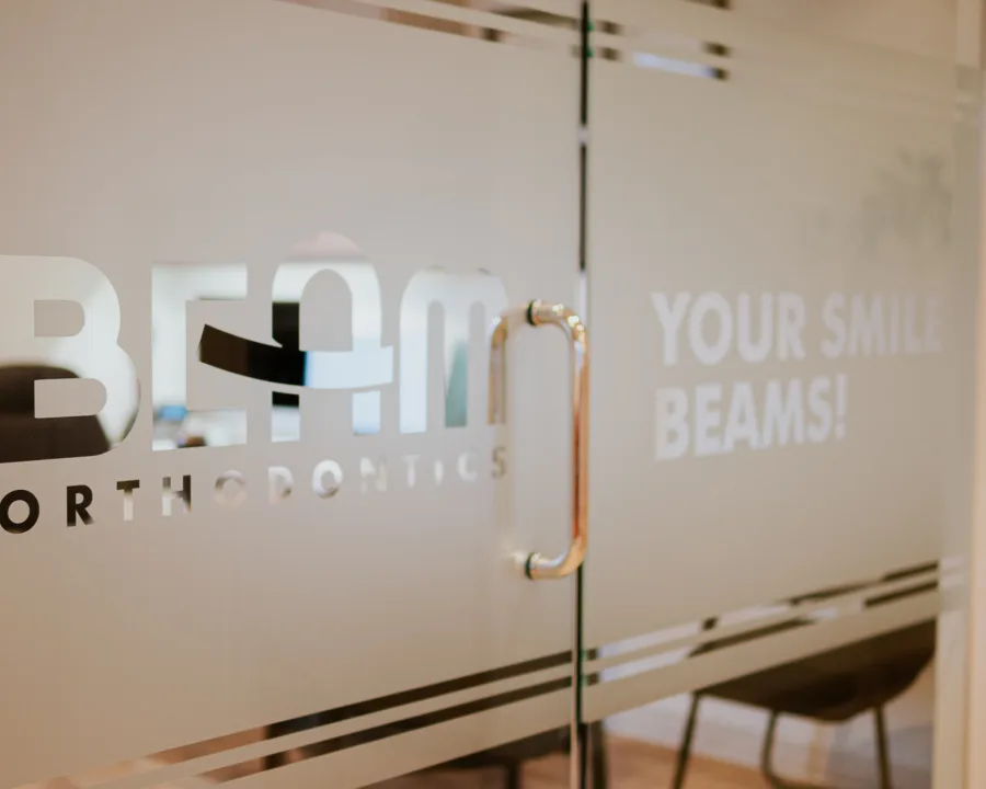 Beam Orthodontics office door